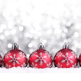 Snowflake Christmas Balls sfondi gratuiti per iPad 2