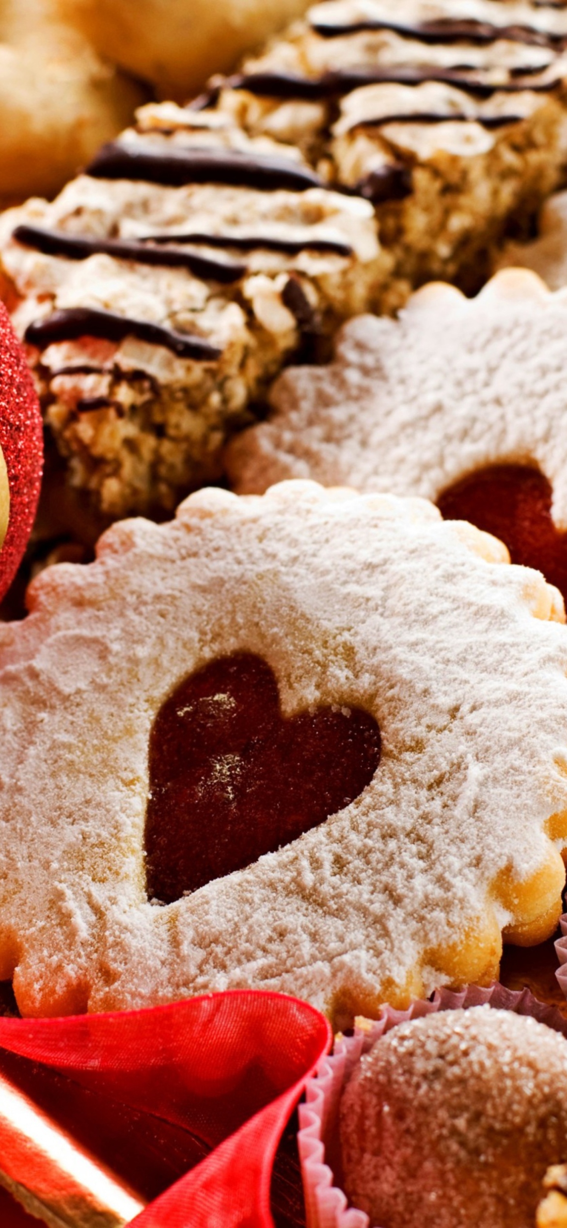Das Heart Christmas Cookies Wallpaper 1170x2532