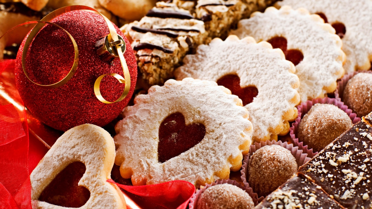 Heart Christmas Cookies wallpaper 1280x720