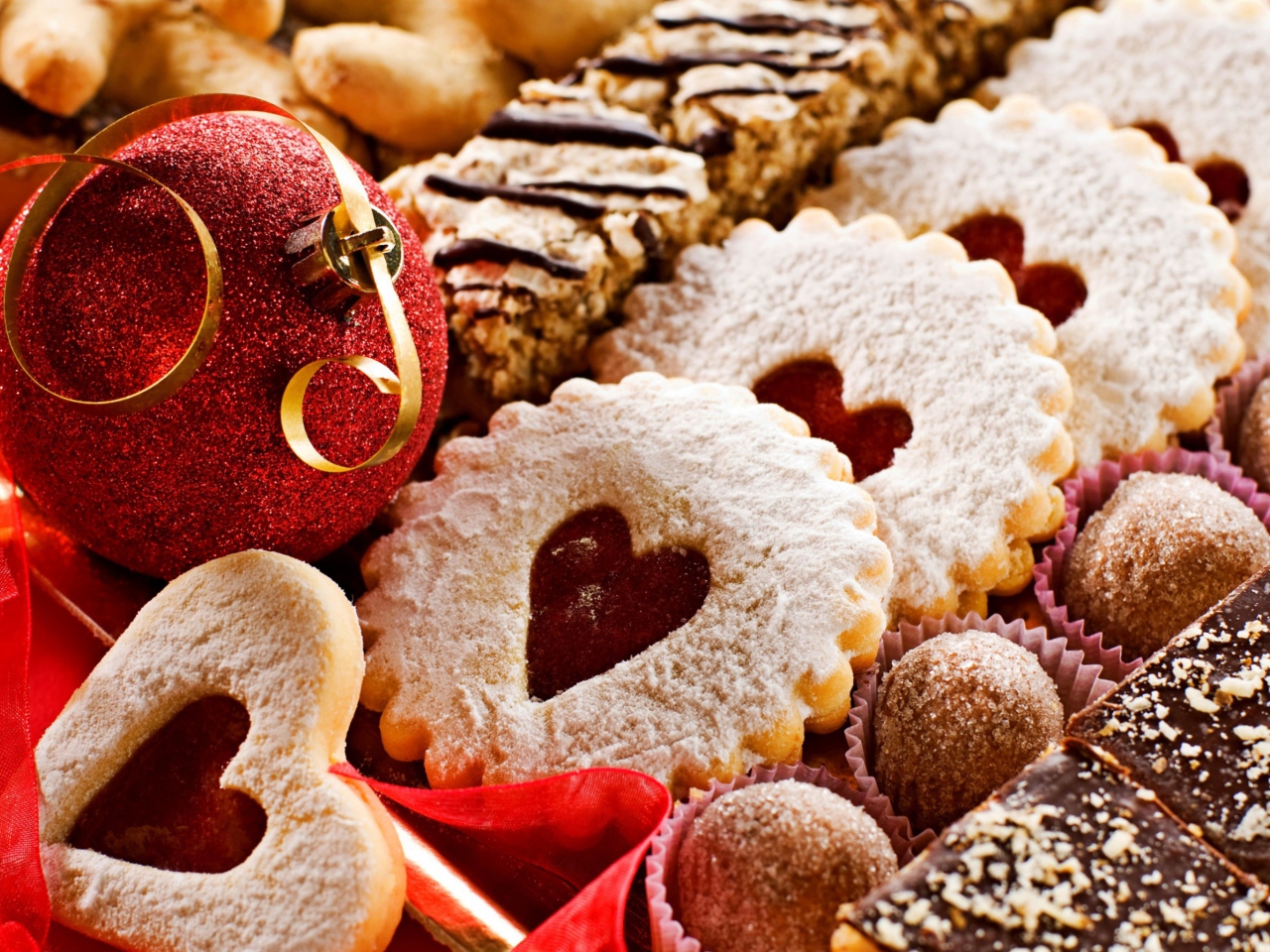 Das Heart Christmas Cookies Wallpaper 1280x960