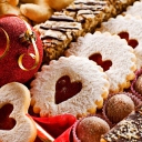 Fondo de pantalla Heart Christmas Cookies 128x128