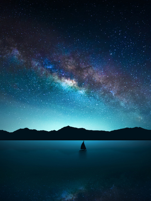 Night Sky with Stars wallpaper 480x640