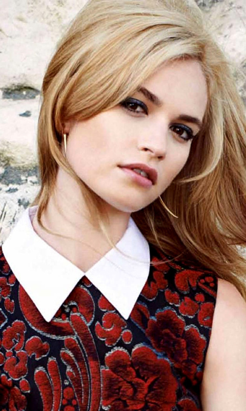 Sfondi Lily James HD 480x800