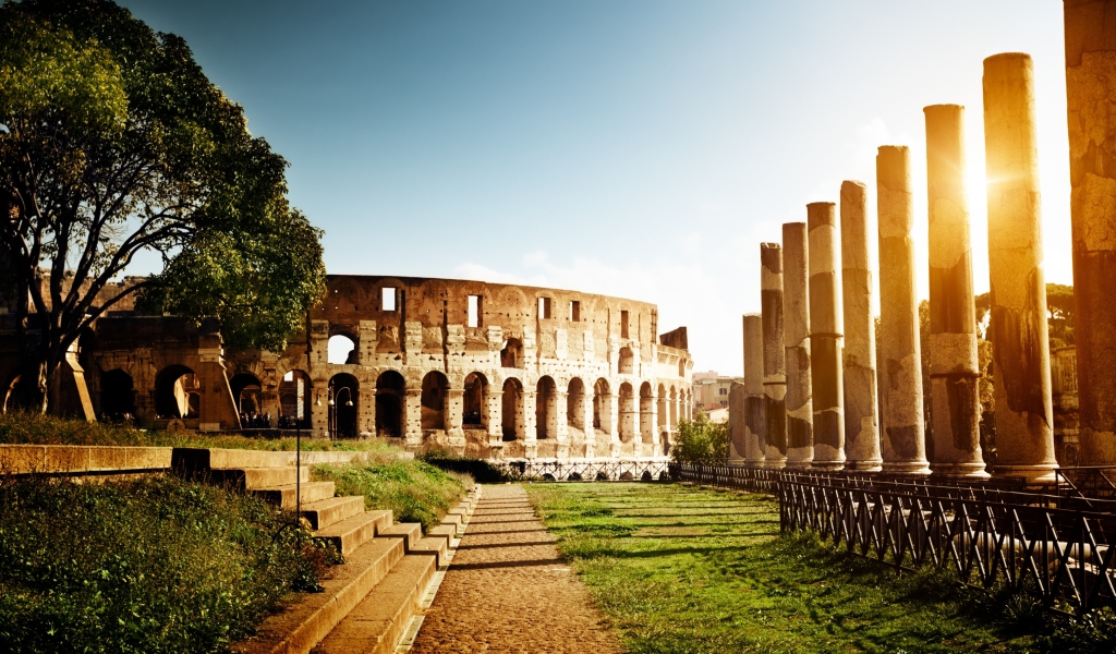 Обои Rome - Amphitheater Colosseum 1024x600