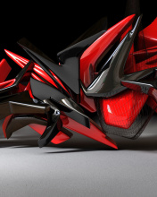 Black And Red 3d Design wallpaper 176x220