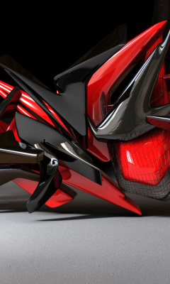 Sfondi Black And Red 3d Design 240x400