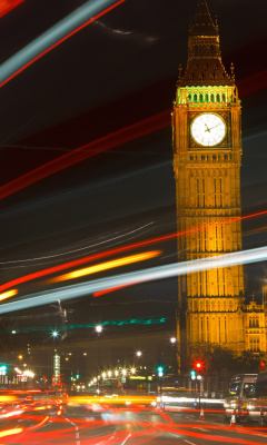 Night Big Ben wallpaper 240x400