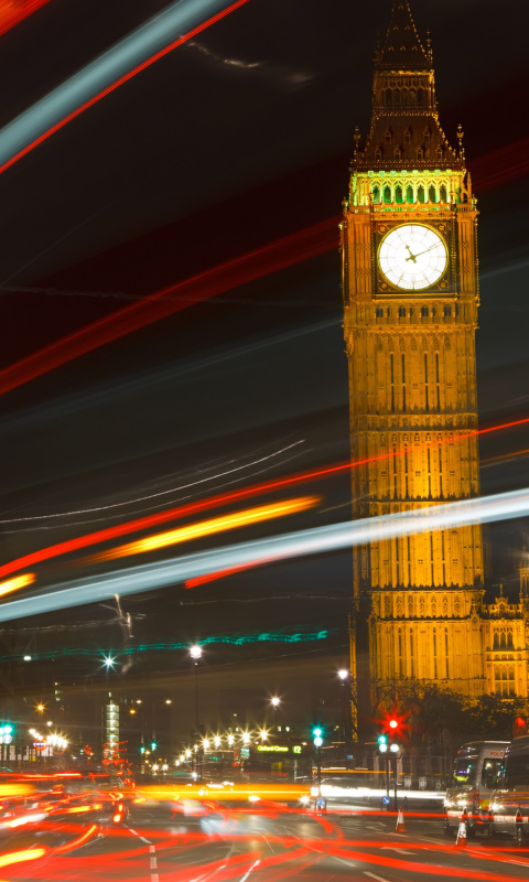 Night Big Ben wallpaper 480x800