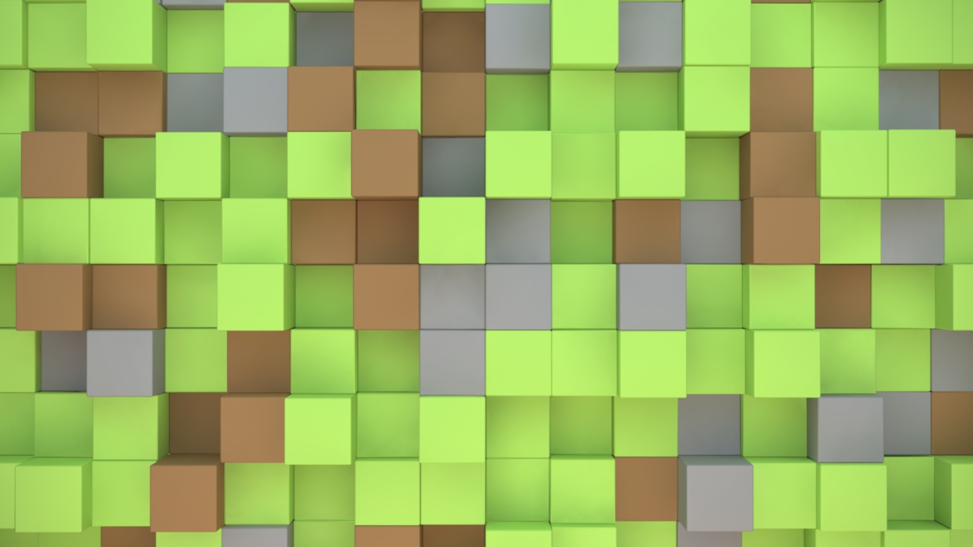 Minecraft Cubes wallpaper 1366x768