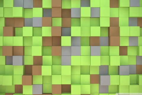 Обои Minecraft Cubes 480x320