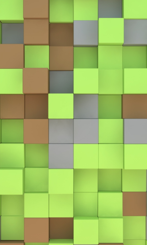 Fondo de pantalla Minecraft Cubes 480x800