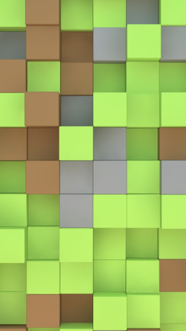 Minecraft Cubes wallpaper 640x1136