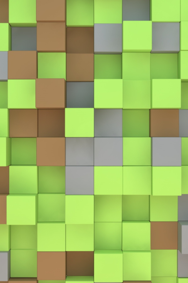 Das Minecraft Cubes Wallpaper 640x960
