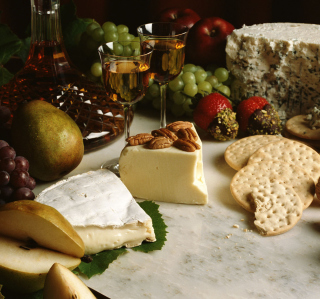 Kostenloses Wine And Cheeses Wallpaper für 208x208