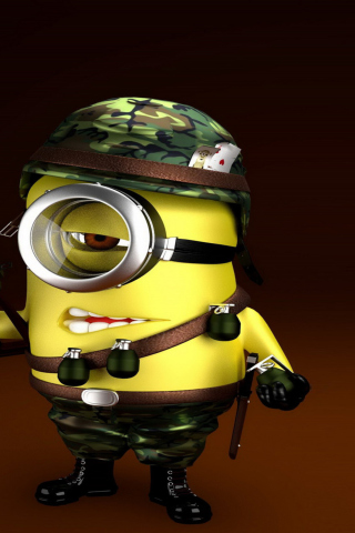 Fondo de pantalla Minion Soldier 320x480