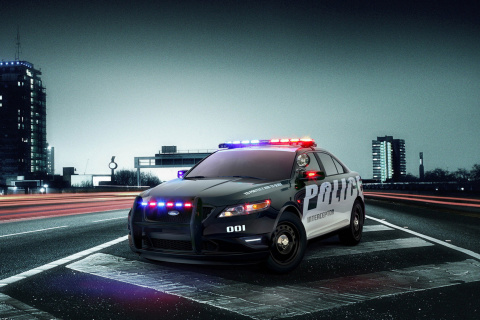 Das Ford Police Interceptor 2016 Wallpaper 480x320
