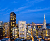 Fondo de pantalla San Francisco Skyline 176x144
