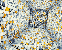 White Gray And Yellow 3D wallpaper 220x176