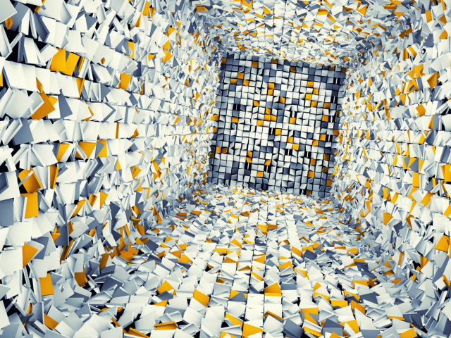 White Gray And Yellow 3D wallpaper 640x480