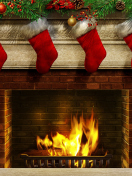 Sfondi Fireplace And Christmas Socks 132x176