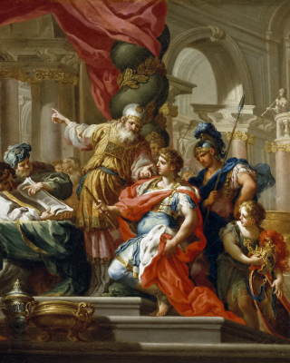 Alexander the Great in the Temple of Jerusalem Canvas Print by Conca Sebastiano - Fondos de pantalla gratis para Nokia C5-06