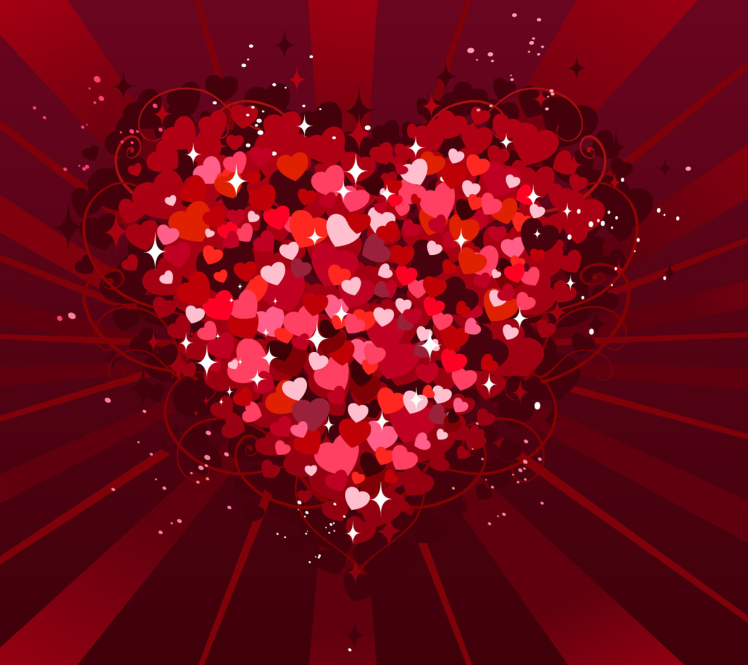 Das Valentine Heart Wallpaper 1080x960