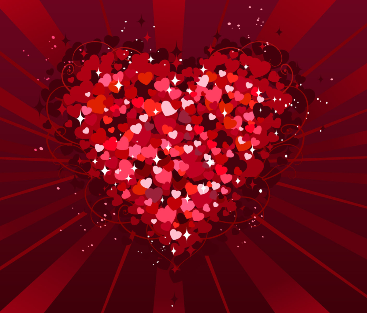 Das Valentine Heart Wallpaper 1200x1024