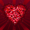 Fondo de pantalla Valentine Heart 128x128