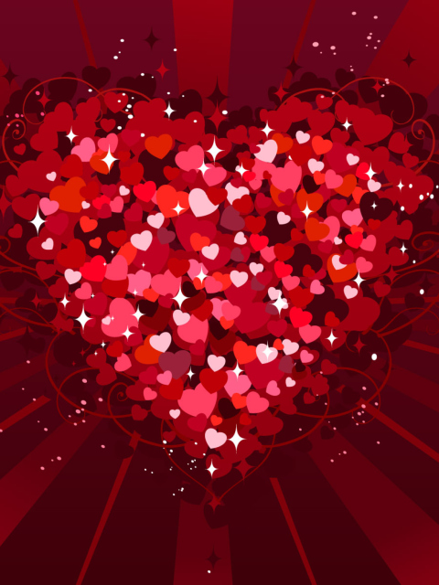Обои Valentine Heart 480x640