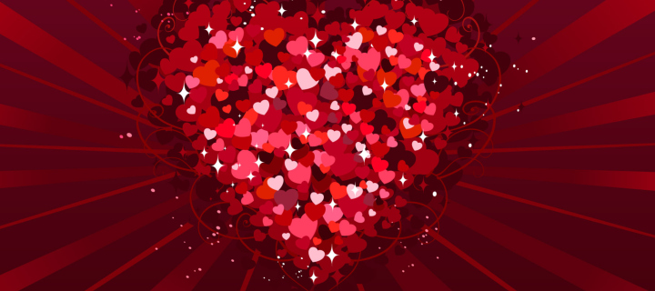 Fondo de pantalla Valentine Heart 720x320