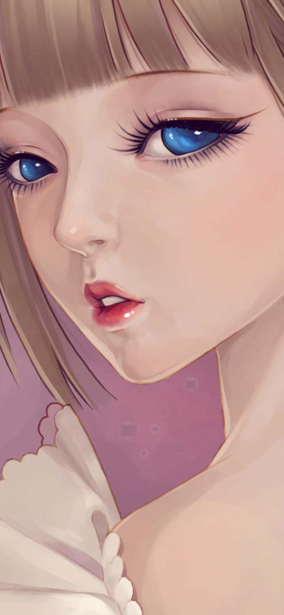 Screenshot №1 pro téma Beautiful Girl Face Art 1170x2532