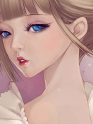 Beautiful Girl Face Art screenshot #1 132x176