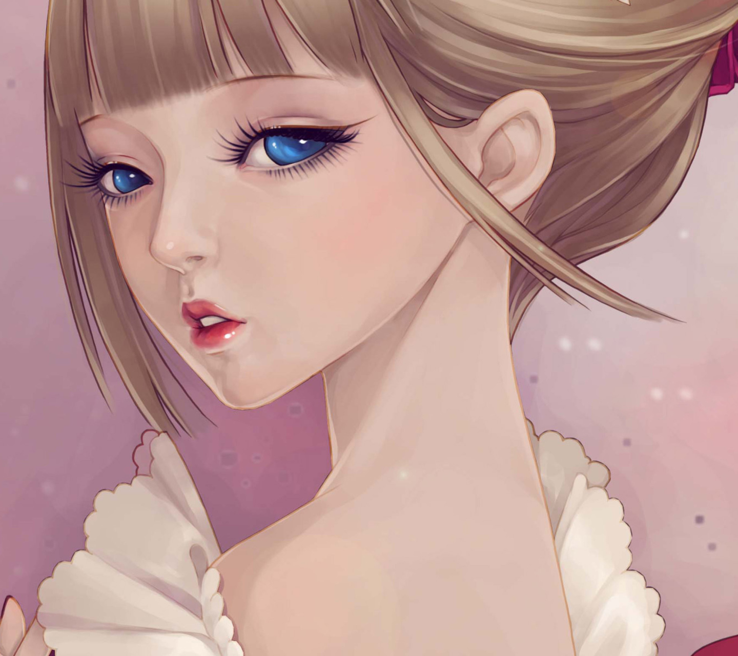 Screenshot №1 pro téma Beautiful Girl Face Art 1440x1280