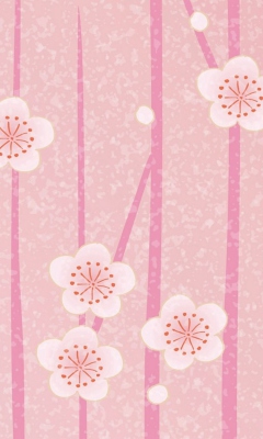 Das Pink Flowers Wallpaper Wallpaper 240x400
