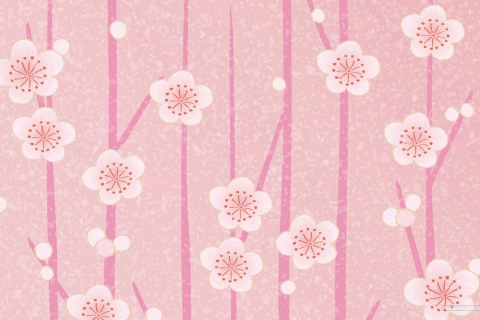 Das Pink Flowers Wallpaper Wallpaper 480x320