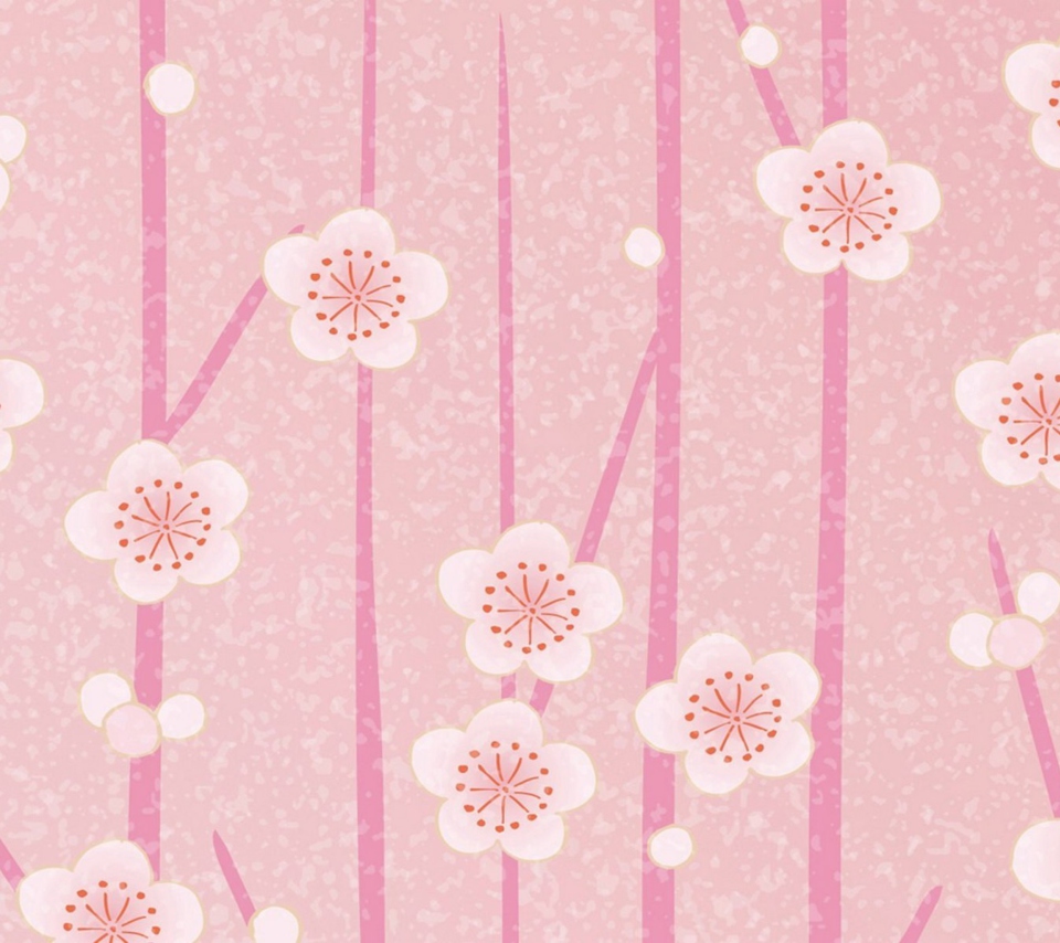 Обои Pink Flowers Wallpaper 960x854