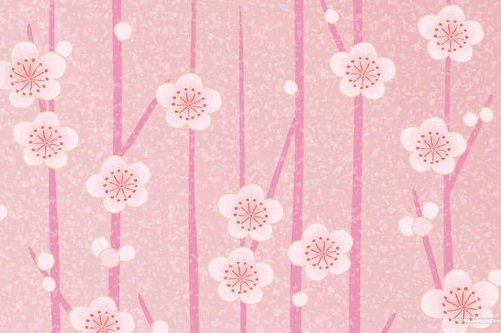 Обои Pink Flowers Wallpaper