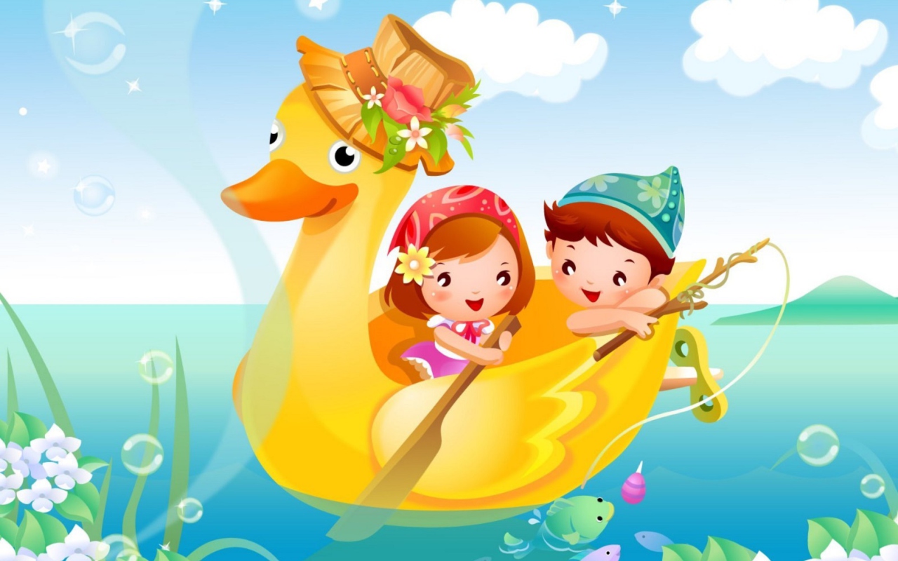 Screenshot №1 pro téma Children In Duck 1280x800