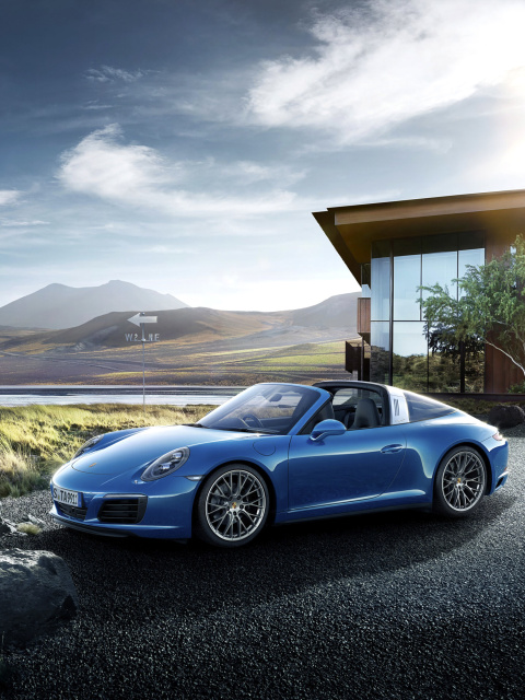 Porsche 911 Targa 4 GTS wallpaper 480x640