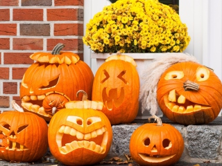 Das Halloween Pumpkin Wallpaper 320x240