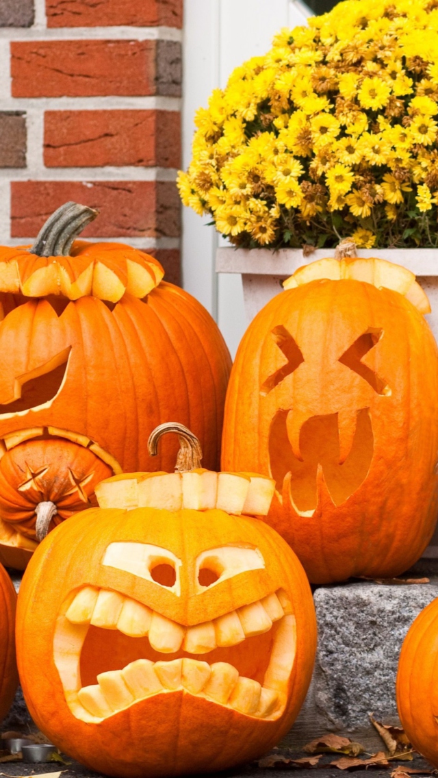 Das Halloween Pumpkin Wallpaper 640x1136