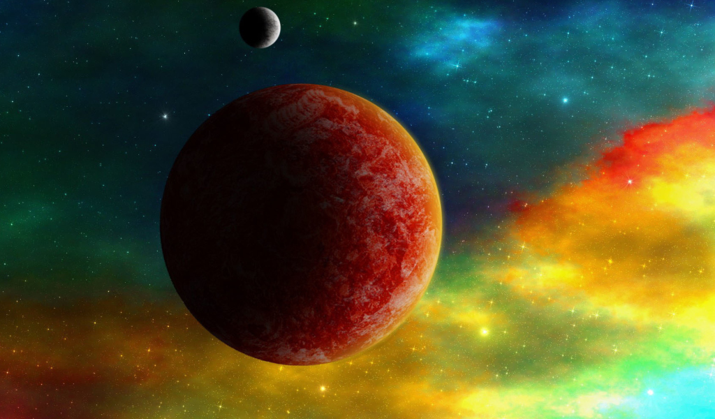 Colorful Space wallpaper 1024x600