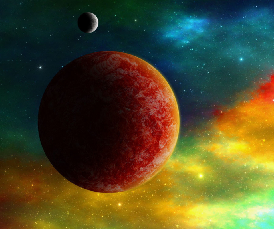 Das Colorful Space Wallpaper 960x800