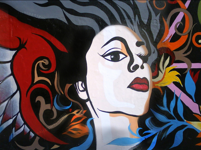 Graffity Face wallpaper 640x480