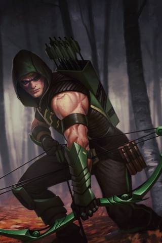 Fondo de pantalla Green Arrow 320x480