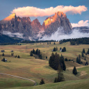 Fondo de pantalla Dolomites Sunset 128x128