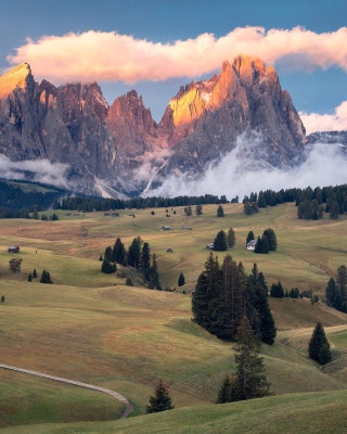 Free Dolomites Sunset Picture for 240x320