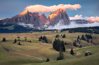 Free Dolomites Sunset Picture for Android, iPhone and iPad