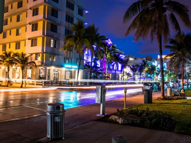 Обои Florida, Miami Evening 640x480