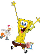 Fondo de pantalla Spongebob and Sandy Cheeks 132x176